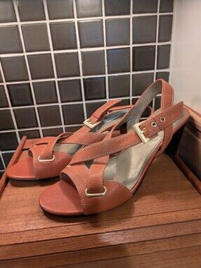Arnold Churgin Burnt Orange Sandals,9 1/2